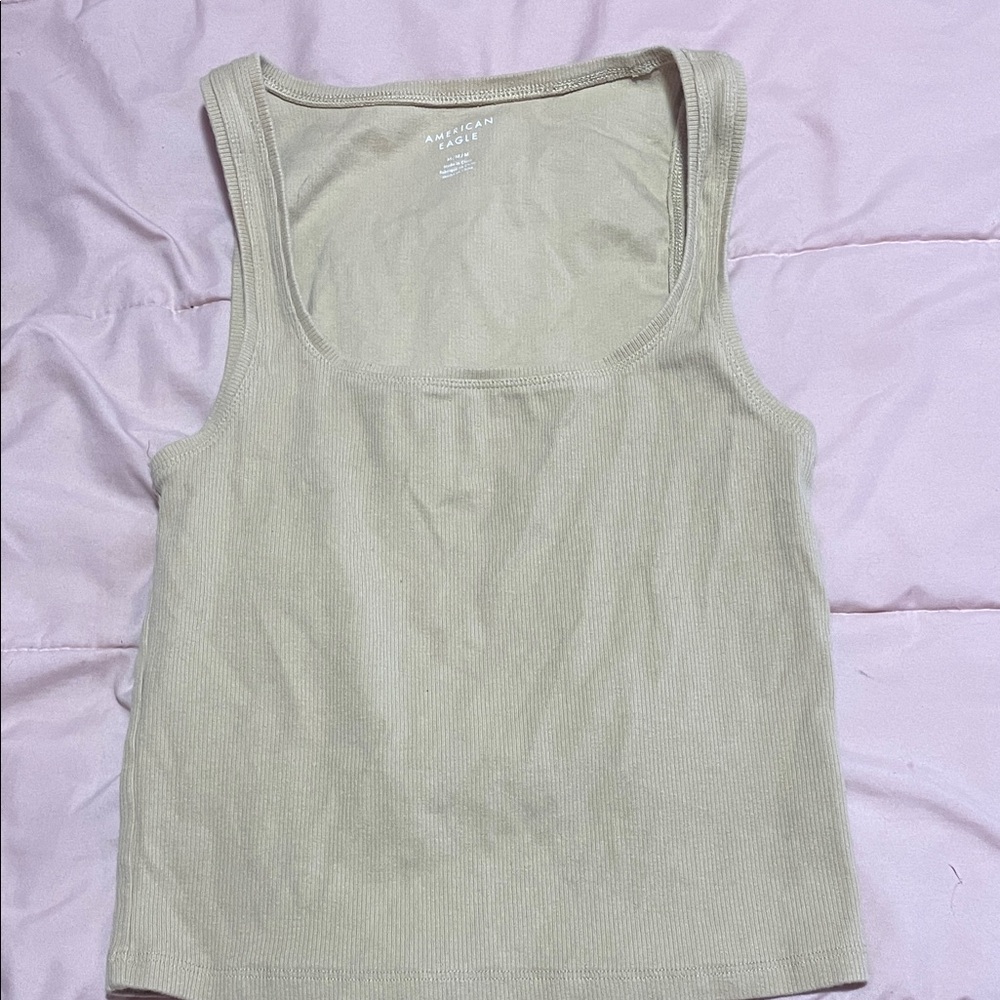 American Eagle Outfitters Light Tan Tank Top